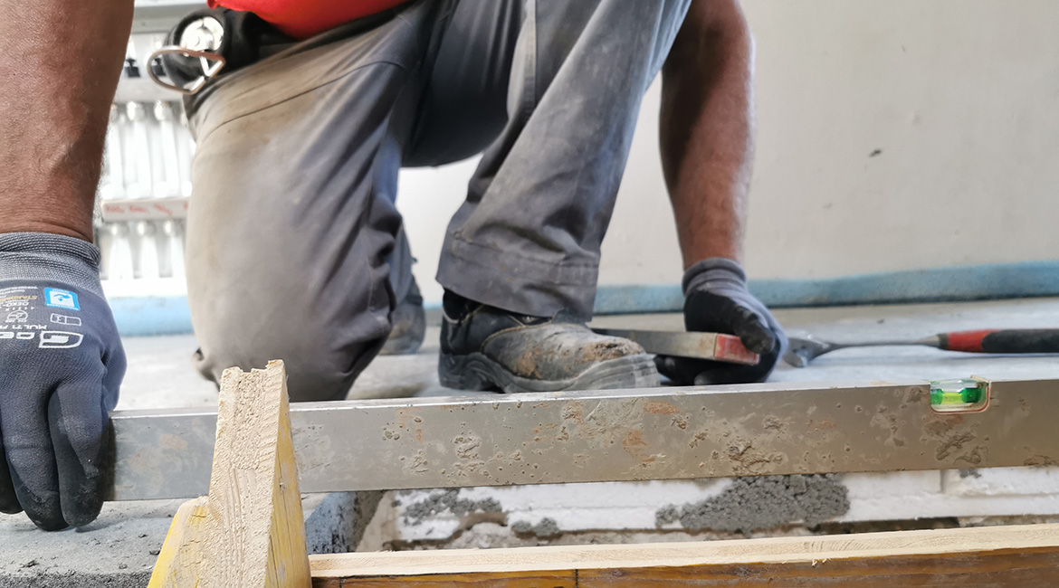 Bauarbeiter bei der Arbeit